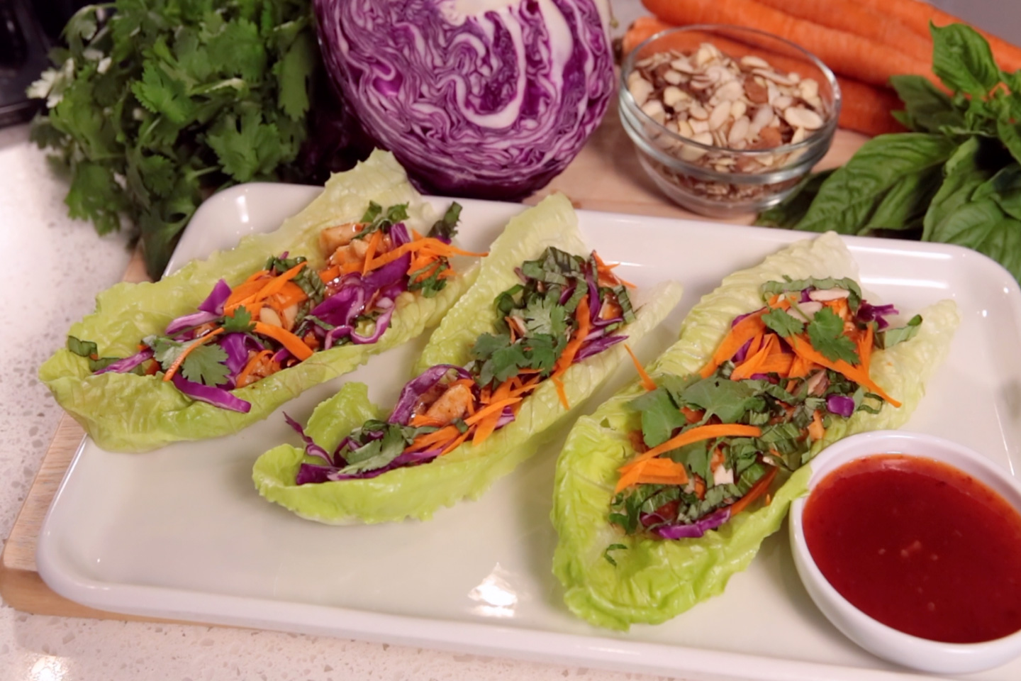 Recipe Sweet & Spicy Grilled Chicken Lettuce Wraps ChickfilA